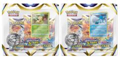 Sword & Shield - Brilliant Stars 3 Packs Blister Duo (Glaceon + Leafeon)(One of Each)